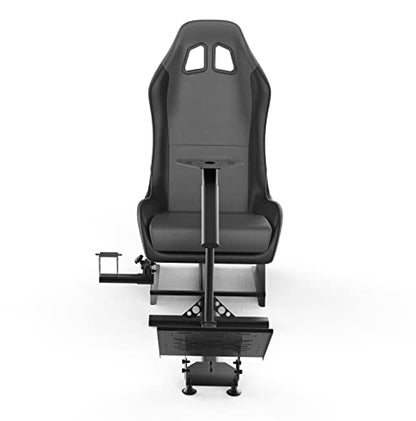 Sim Racing Cockpit with Seat | Compatible with G29 G920 G923 T248X T248 T300RS TX F458 T500RS| Easy to Install Racing Wheel Stand for PS5, Xbox, PC Gaming (Black/Grey) - color: Black/Grey