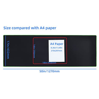 Wolaile Large Computer Mouse Pad for Desk-White Stitched Edge-50x17 inches - color: White, size: 50"x17"