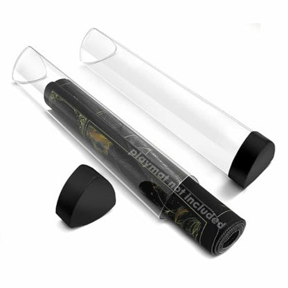 FROGIGO Playmat Tube Prism-Shaped for TCG Playmats - Non-Slip Play Mat Holder with Easy in/Out & Anti-Roll Design, Durable Mat Storage Case (2 Pcs, Black Cap) - color: 2 Pcs