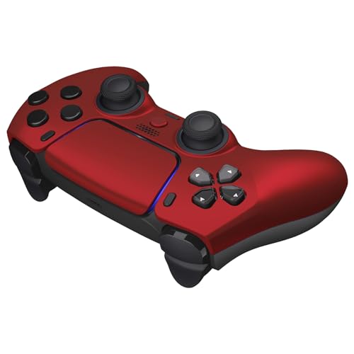 MODDEDZONE M Series Custom controller for PS5 - Wireless, OEM-Quality Custom Designs for Playstation 5 Controller- Diverse & Unique Styles for Enhanced Gaming (Soft Red) - color: Soft Red