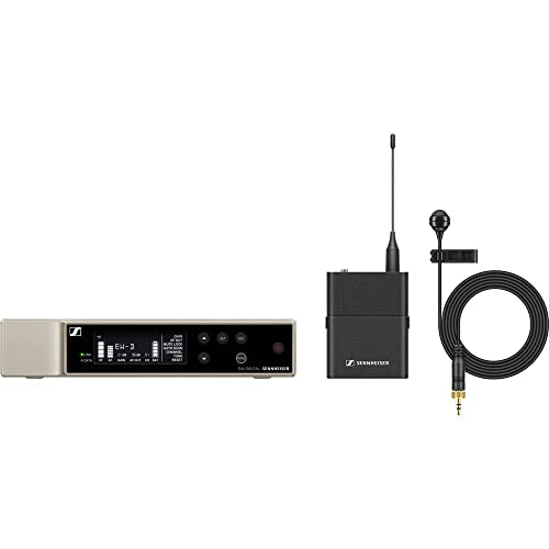 Sennheiser EW-D ME4 Set Digital Wireless Cardioid Lavalier Microphone System (R1-6: 520 to 576 MHz) Bundle with Auray WSB-1S Carrying Bag and XLR-XLR Cable