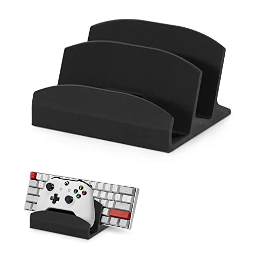 BRAINWAVZ Desktop Keyboard & Game Controller Holder Stand, Suitable for Small & Large Keyboards and Controllers for PS5, Xbox Series X, Xbox One, PS4, Switch, PC, Gamepads & More (DK04) - color: DK04