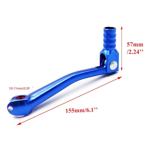 PRO BAT 11mm/0.43'' Motorcycle Gear Shift Lever + 22mm Hand Grips | For 50cc 70cc 90cc 110cc 125cc 140cc 150cc 200cc 250cc Quad Pit Dirt Bike ATV Buggy Blue - color: Blue