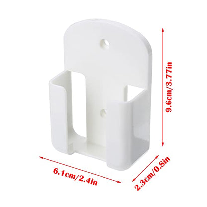2 Pack Remote Control Holder Rack Wall Mounted Air Condition TV Remote Storage Box Organizer, Wall-Mounted Organizer Self Adhesive Media Storage Box Case for Air Conditioner Controller - White