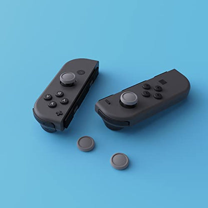 eXtremeRate PlayVital Switch Thumb Grip Caps, Joystick Caps for Nintendo Switch Lite, Silicone Analog Cover Thumbstick Grips for Switch OLED Joycon - Gray - color: Gray