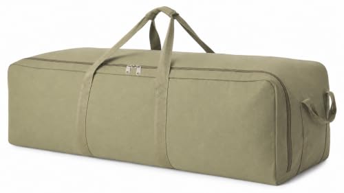 DoYiKe Extra Large Canvas Travel Duffle Bag Heavy Duty, Sports Duffel Camping Tent Storage 150L Armygreen - color: SOArmygreen, size: 150L