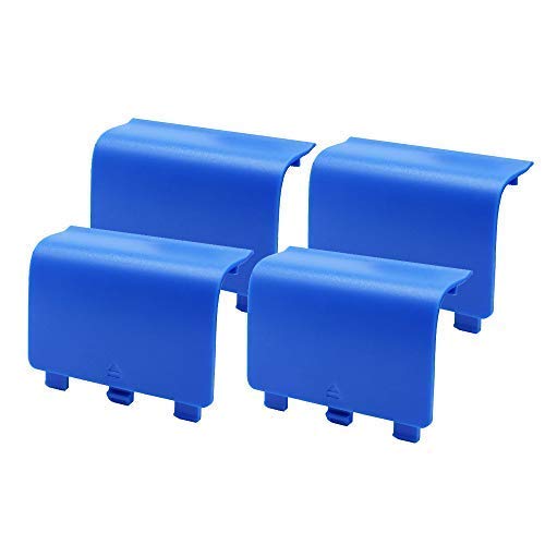KELIFANG Replacement Battery Cover Door Compatible with Xbox One, Xbox One S Controller, Battery Back Shell Repair Part Compatible with Xbox Wireless Controller (4 Pack, Blue) - color: Blue