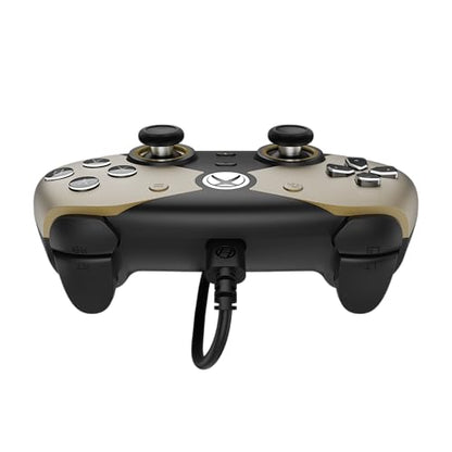 Hyperkin The Competitor Wired Controller for XBOX Series X|S, XBOX One & PC with Hall Effect Joysticks & Impulse Triggers; Symmetrical Layout & Precision D-Pad - Officially Licensed XBOX - Midas Touch - color: 골드.