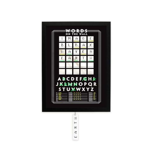 Words on The Wall Multi Player Game – (24x18x1) (Black & White) - color: Black & White