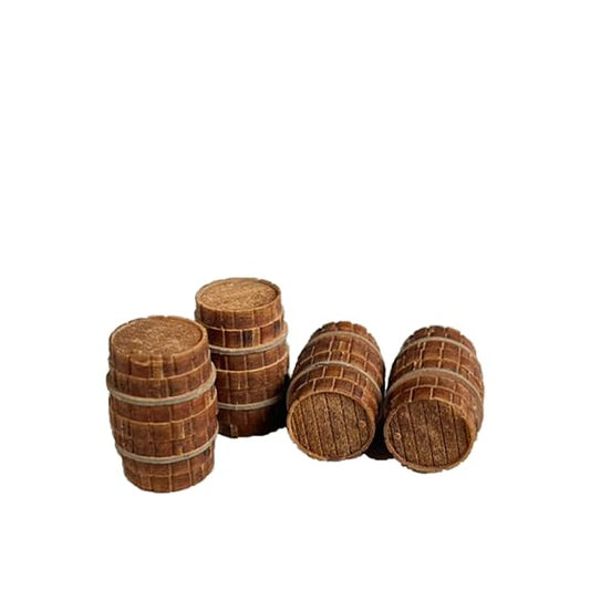 Accessory Pack P- Tabletop Gaming Terrain-DIY Wooden Building Kit Crafts for Adults, Puzzle Model Kit - Laser Cut Wooden Puzzle Architectural Hobby Building kit - Realistic - color: Barrels (Accessories)