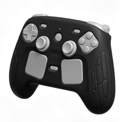 High-Elastic Silicone Protective Case for Steam Controller 2026 Anti-Slip Skin-Friendly Dustproof Anti-Scratch Shock-Absorbing Impact-Resistant Washable Full Cover Shell with 2 Joystick Caps (Clear) - color: Clear