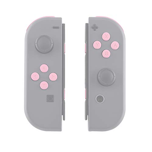 eXtremeRate DIY Full Set Buttons for Nintendo Switch & Switch OLED, Replacement Buttons for JoyCon, ABXY Direction Keys SR SL L R ZR ZL + - Home Capture Trigger Buttons Springs - Cherry Blossoms Pink - color: Cherry Blossoms Pink