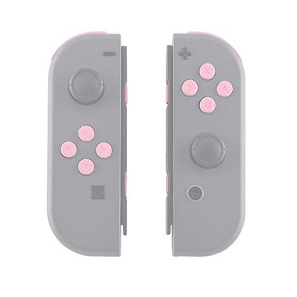 eXtremeRate DIY Full Set Buttons for Nintendo Switch & Switch OLED, Replacement Buttons for JoyCon, ABXY Direction Keys SR SL L R ZR ZL + - Home Capture Trigger Buttons Springs - Cherry Blossoms Pink - color: Cherry Blossoms Pink