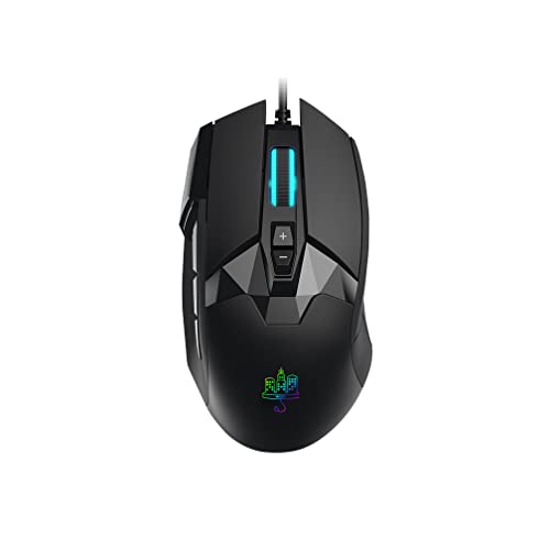 MOJO Pro Performance Silent Gaming Mouse - Wired Mouse with 9 Programmable Buttons Including Sniper Key, 12000 DPI, 1000 Hz, Force Adjustable, Custom Profiles - style: Pro Performance