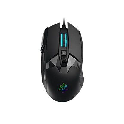 MOJO Pro Performance Silent Gaming Mouse - Wired Mouse with 9 Programmable Buttons Including Sniper Key, 12000 DPI, 1000 Hz, Force Adjustable, Custom Profiles - style: Pro Performance