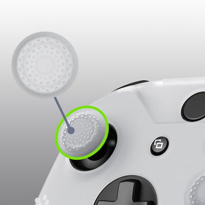 eXtremeRate PlayVital Soft Anti-Slip Glow in Dark - Green Silicone Controller Cover Skins and Black Thumb Grips Caps Protective Case for Xbox One X S Controller - color: Glow in Dark - Green