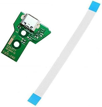 1 Set Green Micro USB Charging Port Socket Board with Flex Ribbon Cable Screwdriver for PS4 Controller Board JDS-040 JDS 040 Version,Accessories,4 Controllers Video Games