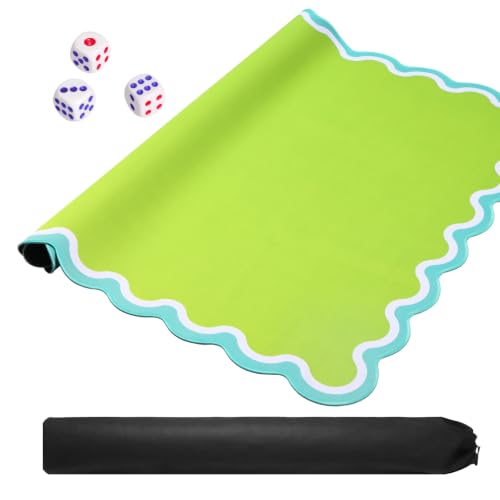TIASUSAN Mahjong Mat (31.5” x 31.5”), Noise-Reducing Mahjong Mat for Table - color: Grass Green