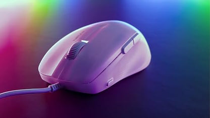 Turtle Beach Pure SEL Wired RGB Gaming Mouse for PC | Ultra-Lightweight, 8K DPI Optical Sensor, Mechanical Switches, Pretension System, Pure PTFE Glides, AIMO RGB Lighting, White - color: White