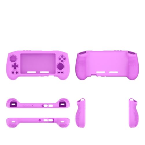 Gamepad Protective Sleeve for ANBERNIC RG556 Drop Protection Cover RG556 Silicone Case Gaming Console Housing Shell (Purple) - color: Purple