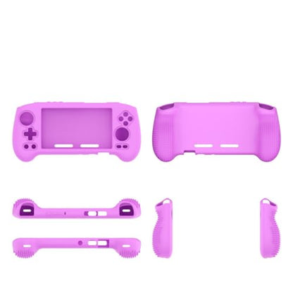 Gamepad Protective Sleeve for ANBERNIC RG556 Drop Protection Cover RG556 Silicone Case Gaming Console Housing Shell (Purple) - color: Purple