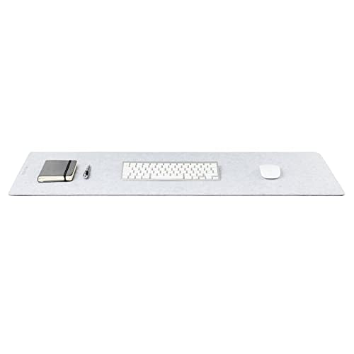 Premium Felt Desk Mat | Large 15.75" x 36" | Multifunctional Desk Pad for Home Office | Light Gray - color: Light Gray, size: 15.75" x 36"