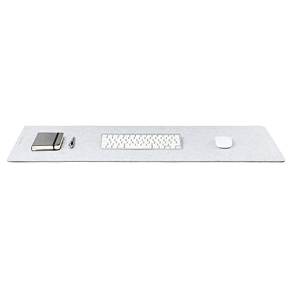 Premium Felt Desk Mat | Large 15.75" x 36" | Multifunctional Desk Pad for Home Office | Light Gray - color: Light Gray, size: 15.75" x 36"