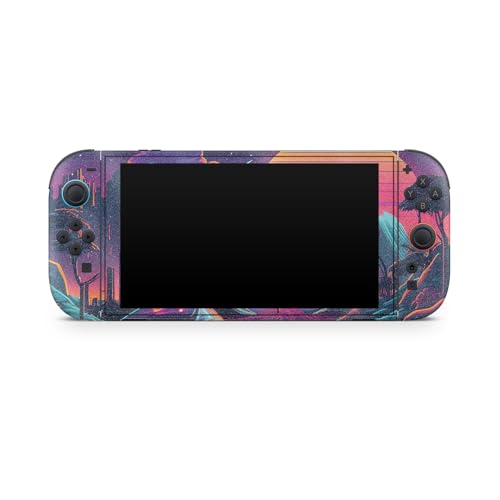 Glossy Glitter Gaming Skin Compatible with Nintendo Switch 2 Console Only - Synthwave Fringe - Premium 3M Vinyl Protective Wrap Decal Cover - Easy to Apply | Crafted in The USA by MightySkins - color: Synthwave Fringe, size: Switch 2 Console Skin Only, st