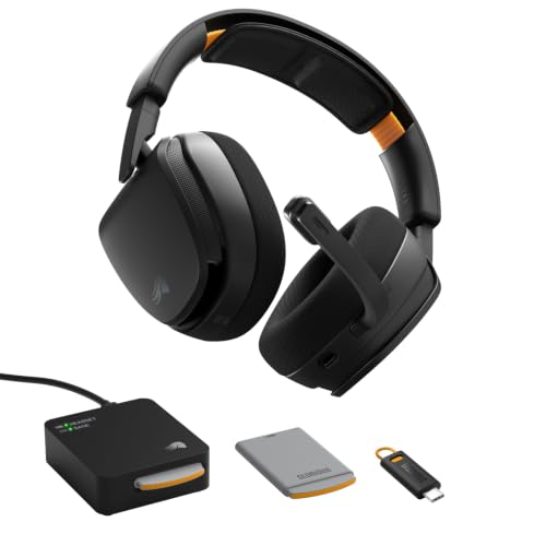 GLORIOUS GHS Wireless InfinitePlay - 2.4GHz & Bluetooth Wireless Gaming Headset for PC, PS5, PS4, Switch - Swappable 85Hr Batteries, Custom Tuned Drivers, Detachable Noise Cancelling Mic - Black - color: Black Wireless