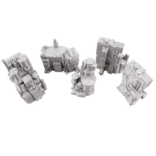 6mm Sci-Fi Cityscape Bundle 3 - Tabletop Terrain for Miniatures Games Such as Epic Battletech Adeptus Titanicus (Bundle 3) - size: Bundle 3 without Hexes