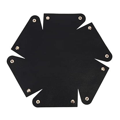 Rolling Dice Tray Dice Storage Tray Pu Dice Storage Holder Table Game Accessory - color: Black