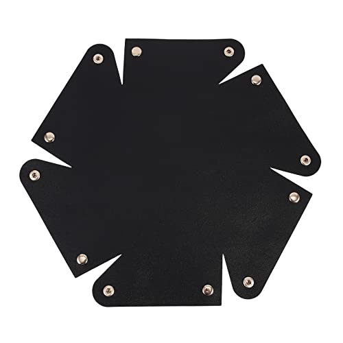 Rolling Dice Tray Dice Storage Tray Pu Dice Storage Holder Table Game Accessory - color: Black