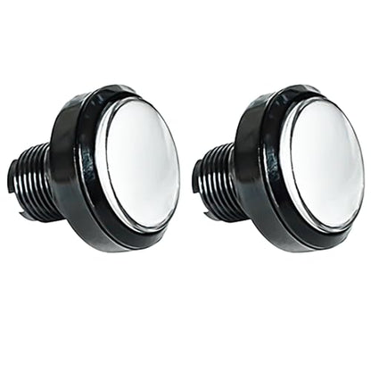 Push Button Micro Switch 46mm Round DC 12V LED Illuminated for Arcade Video Games 2Pcs White