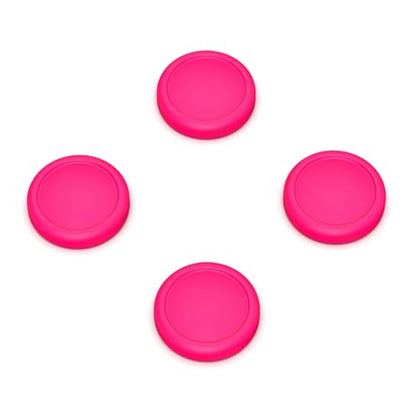 eXtremeRate PlayVital Switch Joystick Caps, Switch Lite Thumbstick Caps, Silicone Analog Cover for OLED Joycon Thumb Grips - Bright Pink - color: Bright Pink