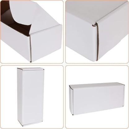 JMIATRY 20PCS 500 Count Trading Card Storage Box, Baseball Card Storage Box | Corrugated Cardboard, White Card Box, Business Card Boxes For Shipping, Hockey Cards, Sport Cards Storage, 9.4x3.9x2.8IN