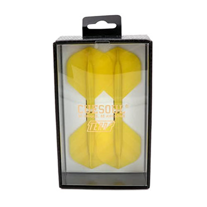 CUESOUL TERO Plus New Double Direction Telescopic and Rotating Dart Flights System-AK4 Dart Flight - color: Yellow