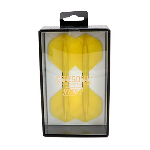 CUESOUL TERO Plus New Double Direction Telescopic and Rotating Dart Flights System-AK4 Dart Flight - color: Yellow