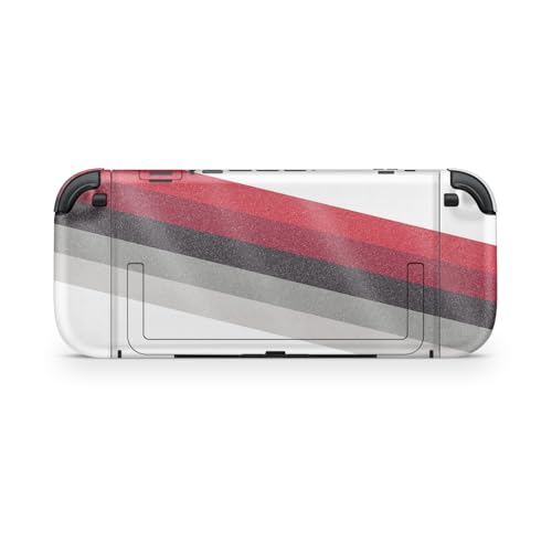 Glossy Glitter Gaming Skin Compatible with Nintendo Switch 2 Console Only - Slant Stripes - Premium 3M Vinyl Protective Wrap Decal Cover - Easy to Apply | Crafted in The USA by MightySkins - color: Slant Stripes, size: Switch 2 Console Skin Only, style: G
