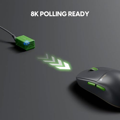 Pulsar Gaming Gears X2 Crazylight Wireless Gaming Mouse, Ultra Lightweight 1.23 oz (35g), Optical Switch, 32000 DPI, 750 IPS, XS-1 Sensor, 8k Compatible (Volt Shadow) - color: Volt Shadow, size: Mini, style: X2 CrazyLight