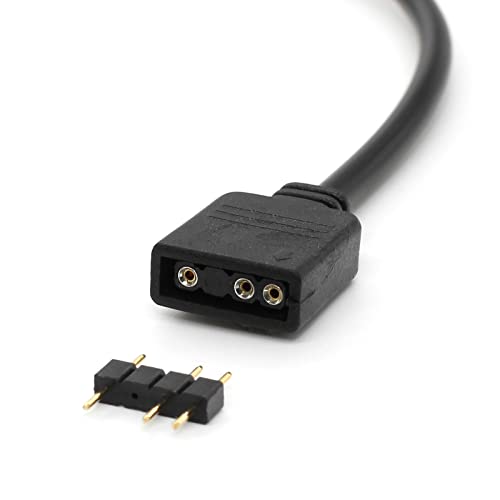 ARGB Splitter Cable, 1-to-2 Female to Female 5V 3 Pin Addressable RGB Splitter Extension Cable ARGB LED Sync Cable for Extend PC Computer ARGB Fans Or ARGB LED Series (2 Pack) - style: 1-to-2