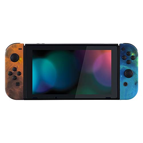 eXtremeRate DIY Replacement Shell Buttons for Nintendo Switch & Switch OLED, Gold Star Universe Soft Touch Housing with Full Set Button for Joycon Handheld Controller - Console Shell NOT Included - color: Gold Star Universe