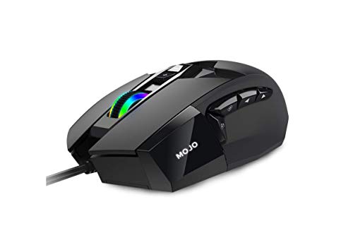 MOJO Pro Performance Silent Gaming Mouse - Wired Mouse with 9 Programmable Buttons Including Sniper Key, 12000 DPI, 1000 Hz, Force Adjustable, Custom Profiles - style: Pro Performance