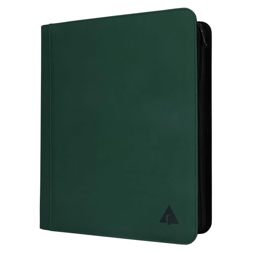 Top loader Binder, Holds 504 Top loaders, 9-Pocket Top Loader Binders with Sleeves for TCG & Sports Cards in 3'' x 4'' Top loaders -Green - color: Green