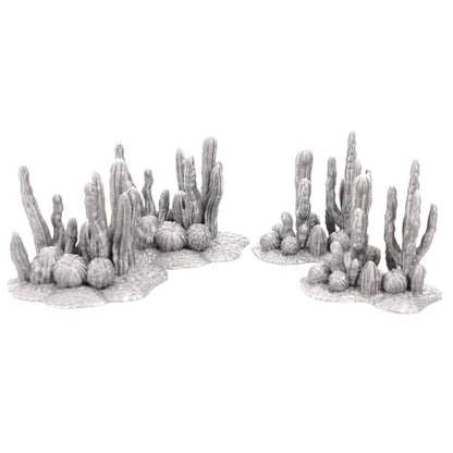 Tabletop Terrain Cactus Scatter Set, 16 Pieces, 28mm Scale, 1-2 Inches Tall
