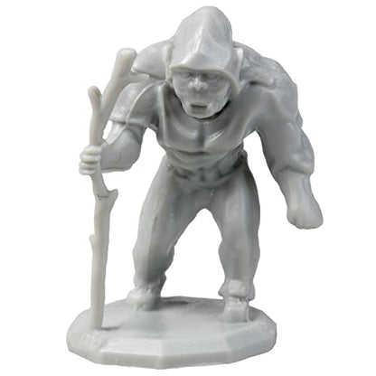 56 Unpainted Fantasy Mini Figures- All Unique Designs- 1" Hex-Sized Compatible with DND Dungeons and Dragons & Pathfinder and RPG Tabletop Games- Features Goblins, Orcs, Gnolls, Skeletons & More