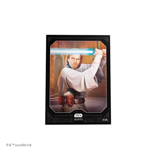 Star Wars Unlimited OBI-Wan Kenobi Art Sleeves | Gamegenic Officially Licensed Pack of 60 Art Sleeves and 1 Clear Sleeve, Optimized Size for TCG and LCG Games - style: OBI-Wan Kenobi