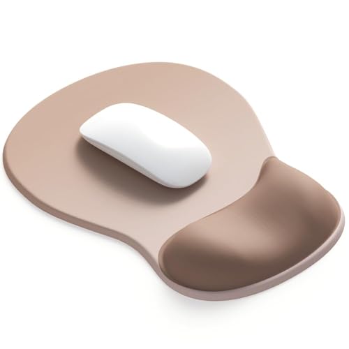 ErgoComfort Gel Wrist Rest Mouse Pad-Ergonomic Office Mousepad with Wrist Support-Non-Slip, Design Desk Accessories Mat for Home&Game Decor (06Mocha Sand) - color: 06Mocha Sand