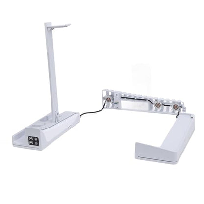 Horizontal Console Cooling Station | RGB Fan Stand with Controller Charger for Slim Disc Digital Gaming