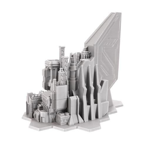 Tabletop Terrain 6mm Sci-Fi Cityscape Bundle 4 with Hexes for Miniatures Games Such as Epic Battletech Adeptus Titanicus (Bundle 4 with Hexes) - size: Bundle 4 with Hexes