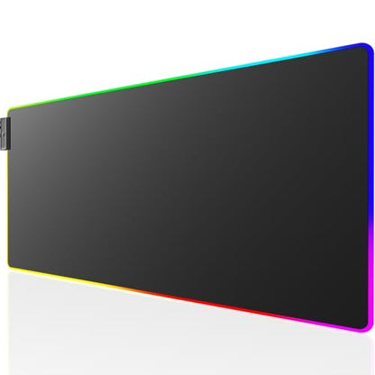 KTRIO RGB Large Gaming Mouse Pad, 31.5 x 11.8 in, RGB Black, XL | Smooth Micro-Weave Surface, RGB Lighting Design, Non-Slip Rubber Base, Durable Stitched Edges, Office & Home Use - color: RGB Black, size: 31.5l X 11.8w Inches